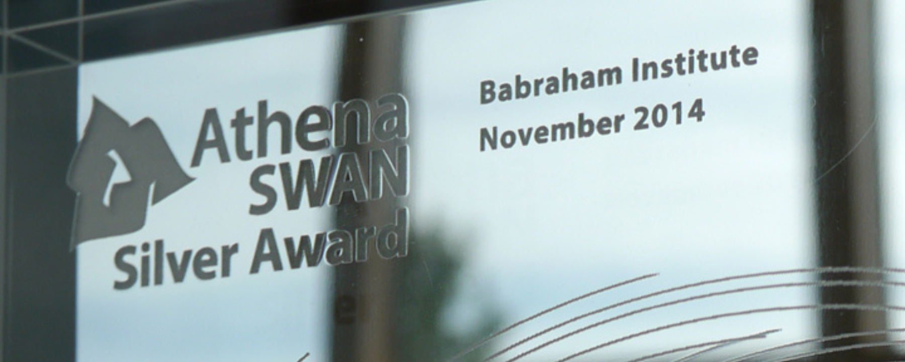 Photo of the ̨swag's Athena SWAN Silver Award from 2014